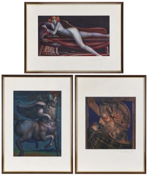 209/104 Drei Farblithografien Ernst Fuchs