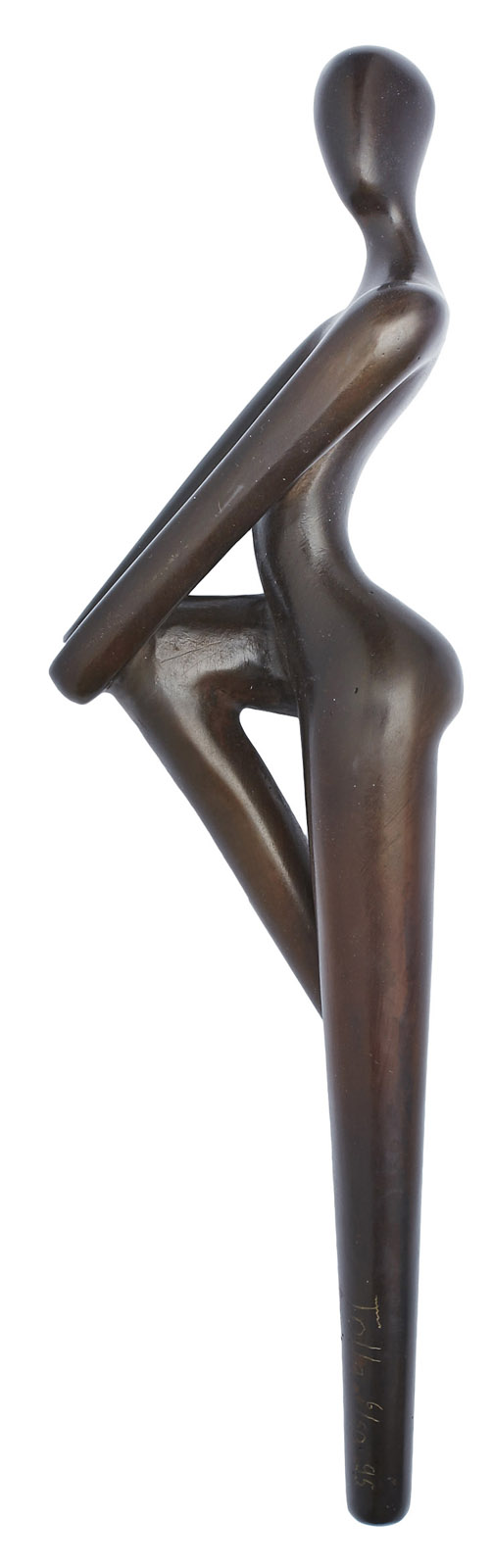 210/473 Bronze Tolla Inbar "Stehende Frau, ein Bein haltend" – Bild 2