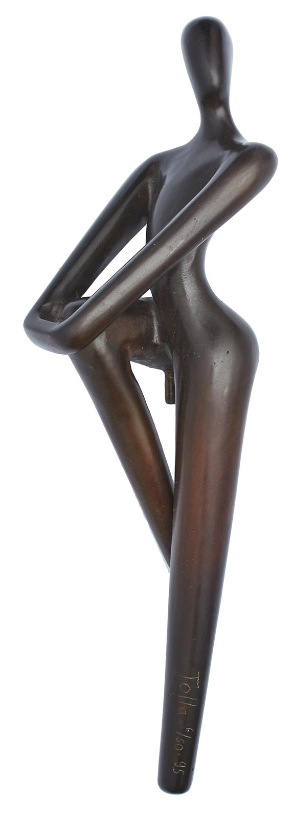 210/473 Bronze Tolla Inbar "Stehende Frau, ein Bein haltend" – Bild 4