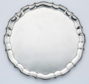 209/788 Tablett mit Perlrand, wohl Mexiko 2. Hälfte 20. Jh.