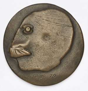 30/2075 Bronze Paul Wunderlich Portraitmedaille, 1979.
