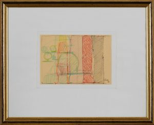 210/25 Farb- u. Bleistift Heinz Kreutz "Studie zu Farbfiguren"