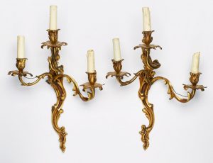 210/511 Paar Wandappliken Louis-XV- Stil