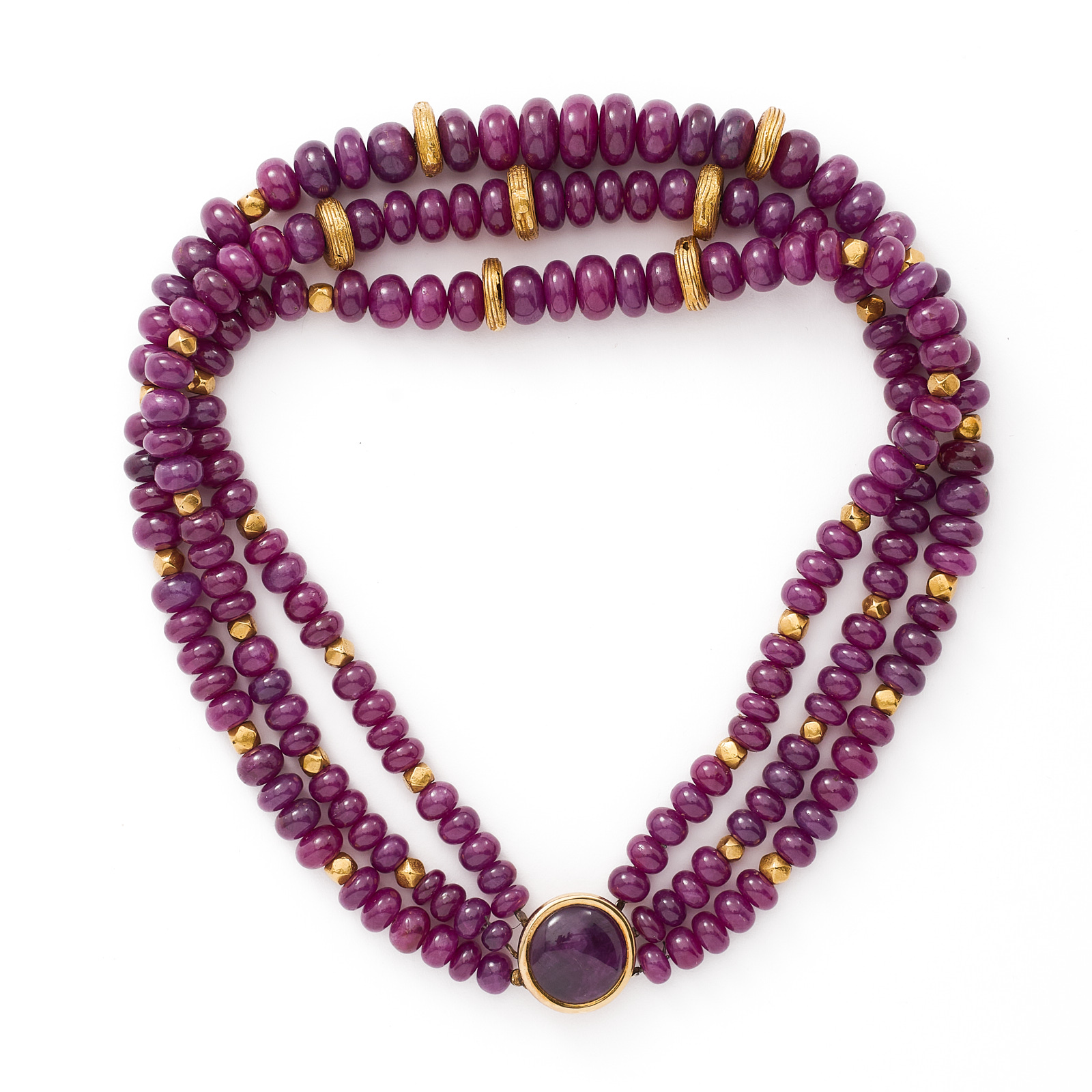 Gr. 3-reihige Rubin-Kette