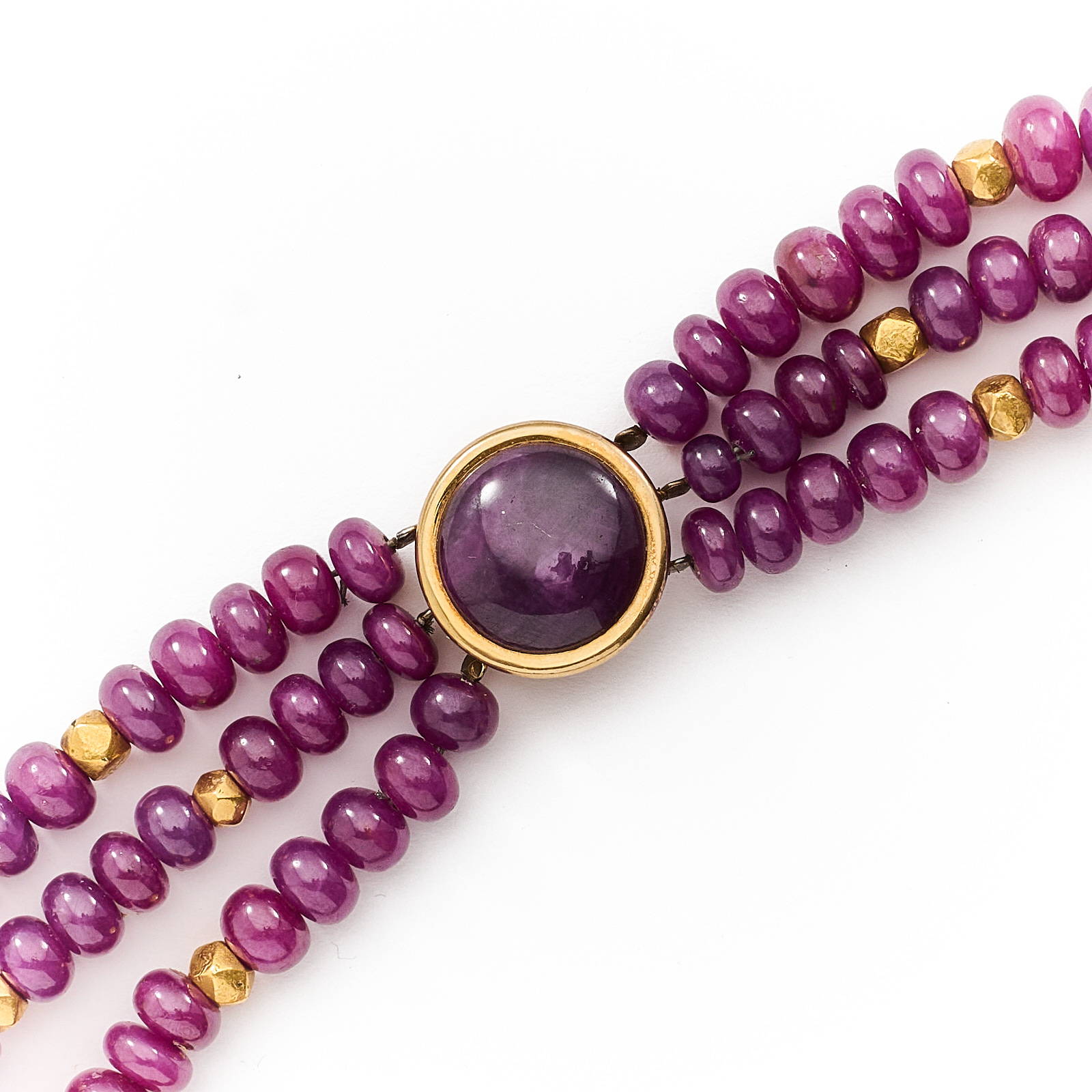 Gr. 3-reihige Rubin-Kette – Bild 2