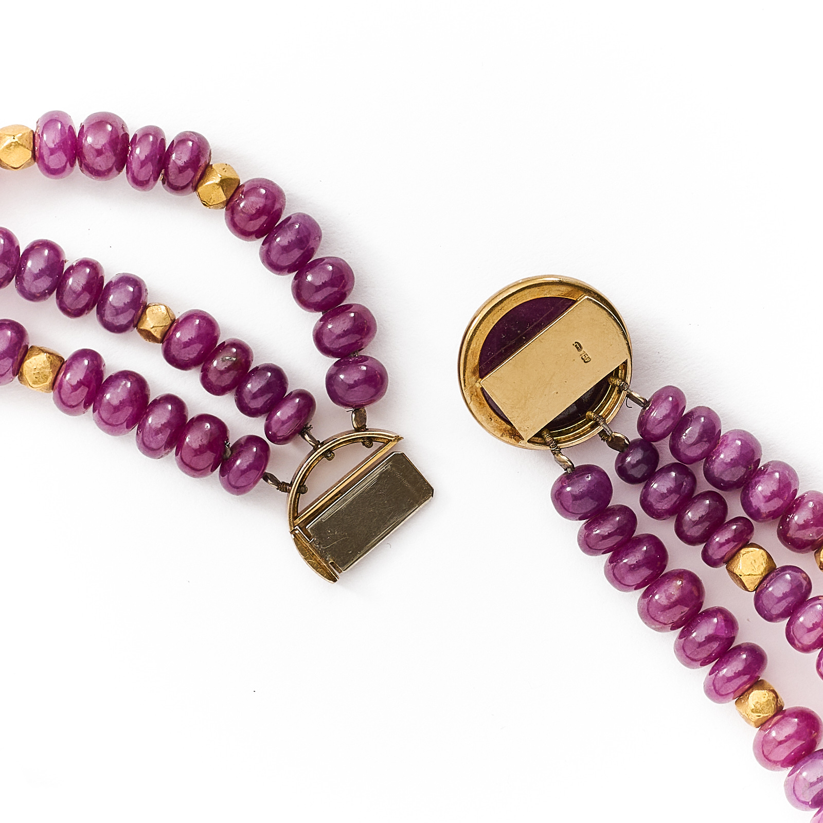 Gr. 3-reihige Rubin-Kette – Bild 3