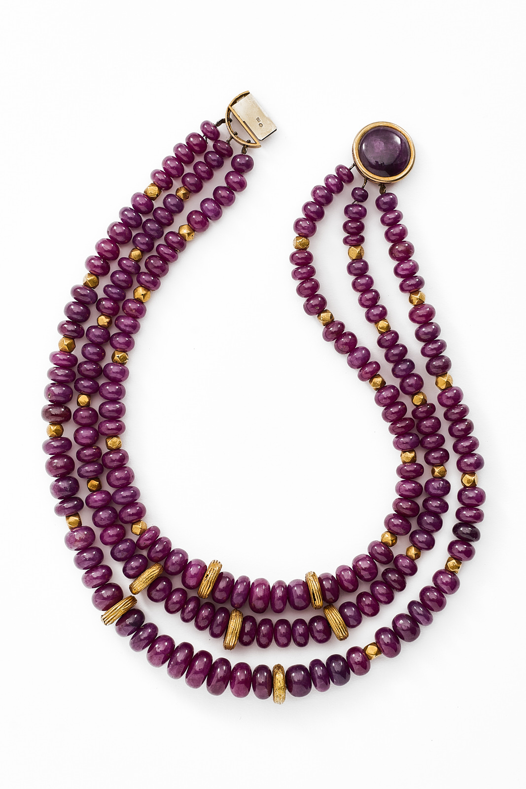 Gr. 3-reihige Rubin-Kette – Bild 4