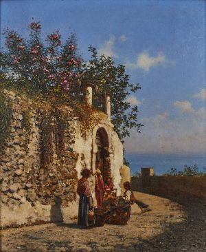 210/296 Gemälde Friedrich II Nerly "Auf Capri in der Abendsonne"