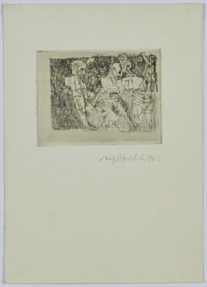 211/30 Radierung Alfred Hrdlicka "Bethlehemitischer Kindermord" 1963