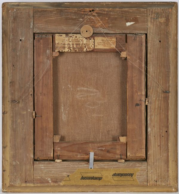 212/182 Gemälde Anton Burger "Wäscherin mit Katze" – Bild 2
