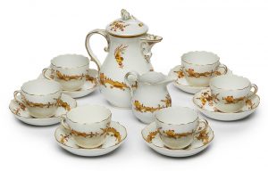 211/677 Mokkaservice-Teile für 6 Pers., Meissen 1969