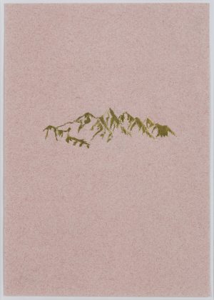 211/326 Kollage Michael Merkel "Pink Mountain (Sacre Monti)" 2018