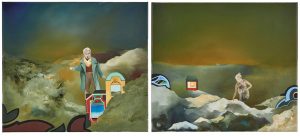 211/44 2 Gemälde Hannes Michanek