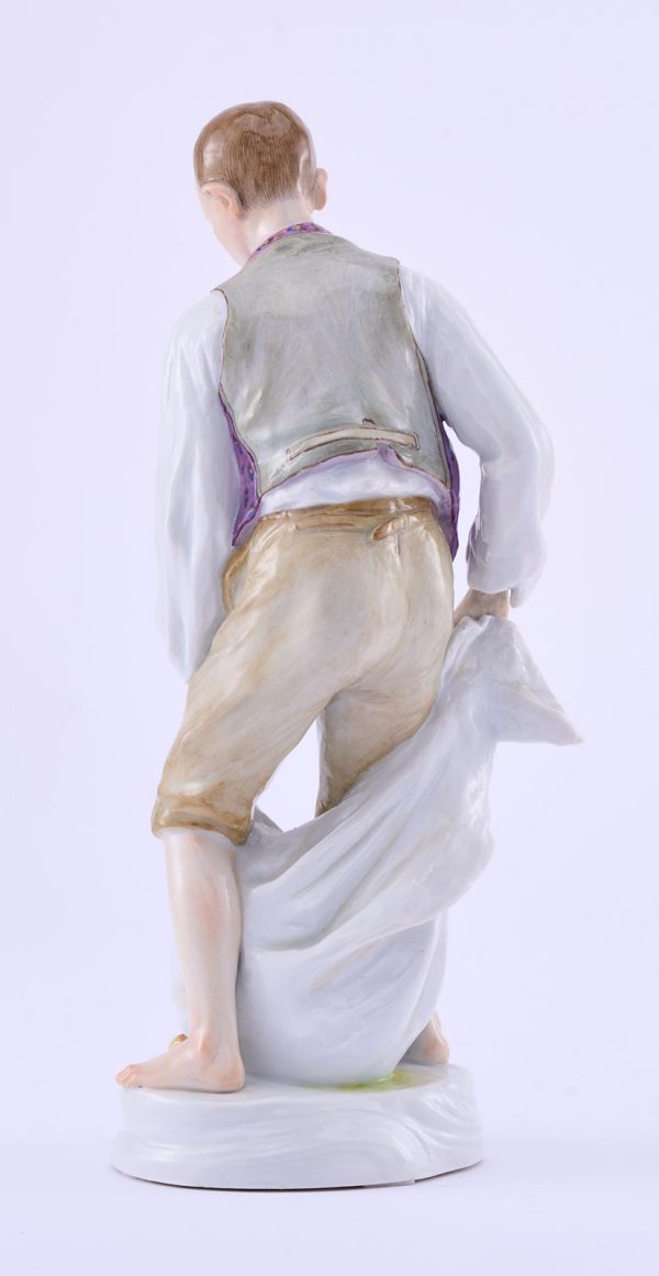 215/473: Knabe mit Apfelsack, Jugendstil, Meissen um 1910 – Bild 10
