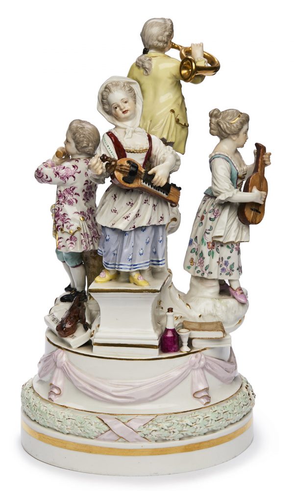 212/563 Musikantengruppe, Meissen um 1900. – Bild 2