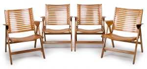 212/506 Satz v. 4 Klappstühlen "Rex", Entwurf Niko