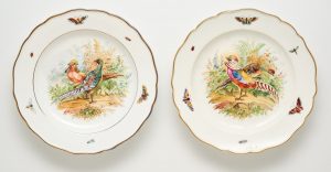31/2169: Paar Teller "Fasane", Meissen 19. Jh./ um 1900