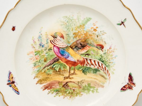31/2169: Paar Teller "Fasane", Meissen 19. Jh./ um 1900 – Bild 2