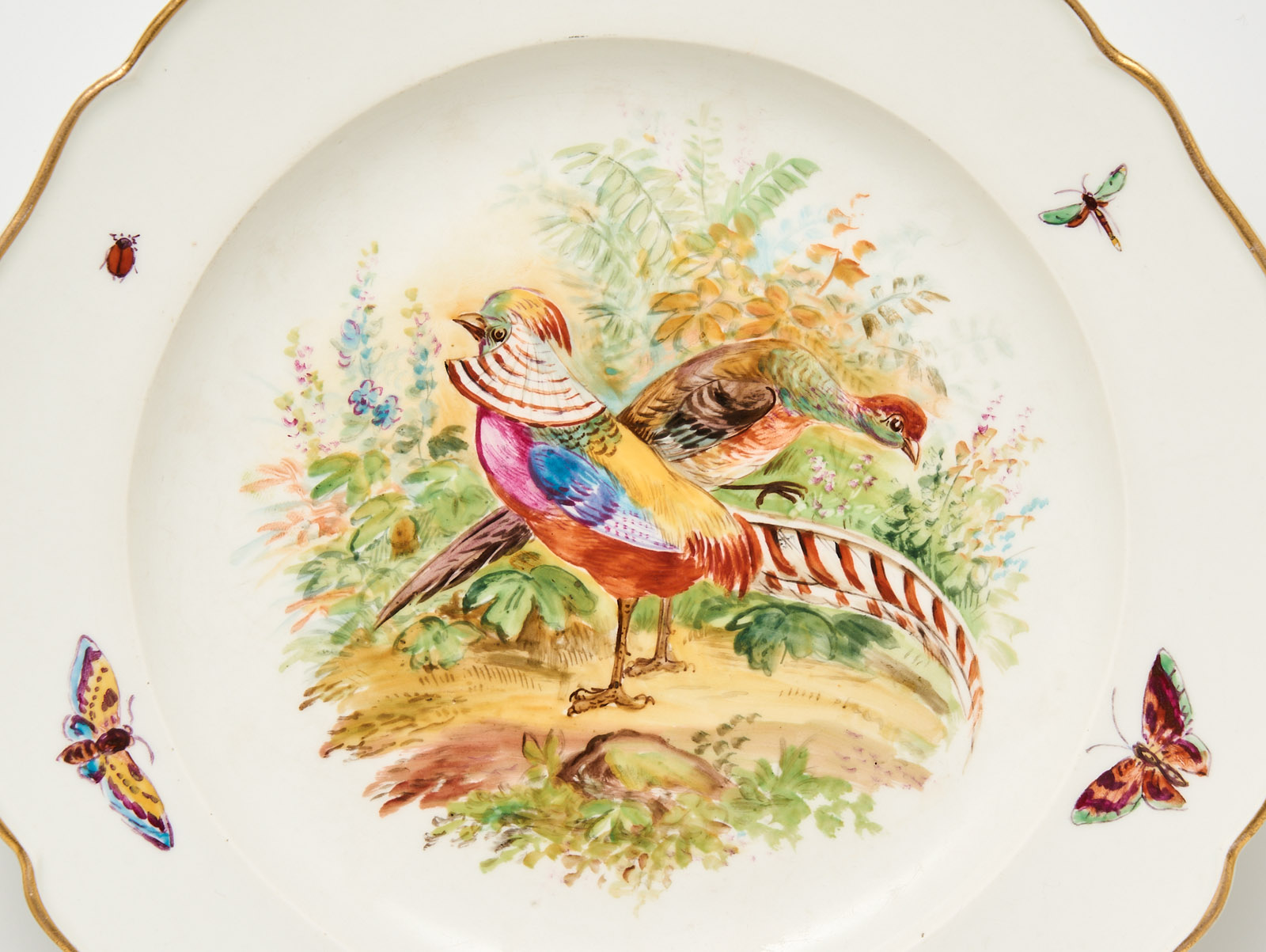 31/2169: Paar Teller "Fasane", Meissen 19. Jh./ um 1900 – Bild 2