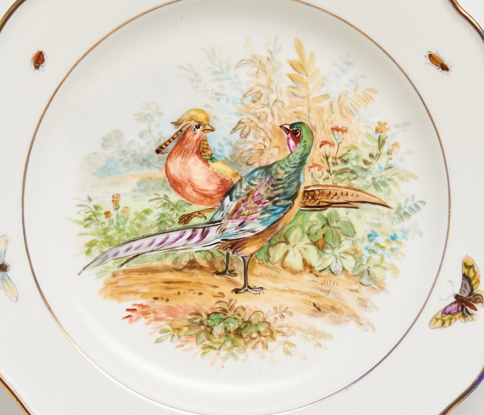 31/2169: Paar Teller "Fasane", Meissen 19. Jh./ um 1900 – Bild 3