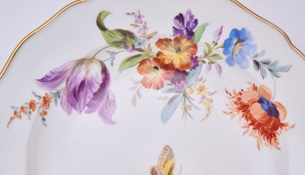 213/793: Paar Teller mit Blumendekor, Meissen Ende 19. Jh. – Bild 3