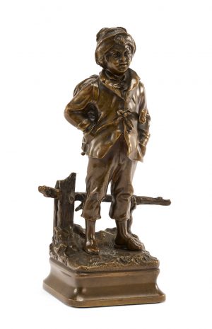 31/2240: Wiener Bronze Wandersjunge, wohl um 1900