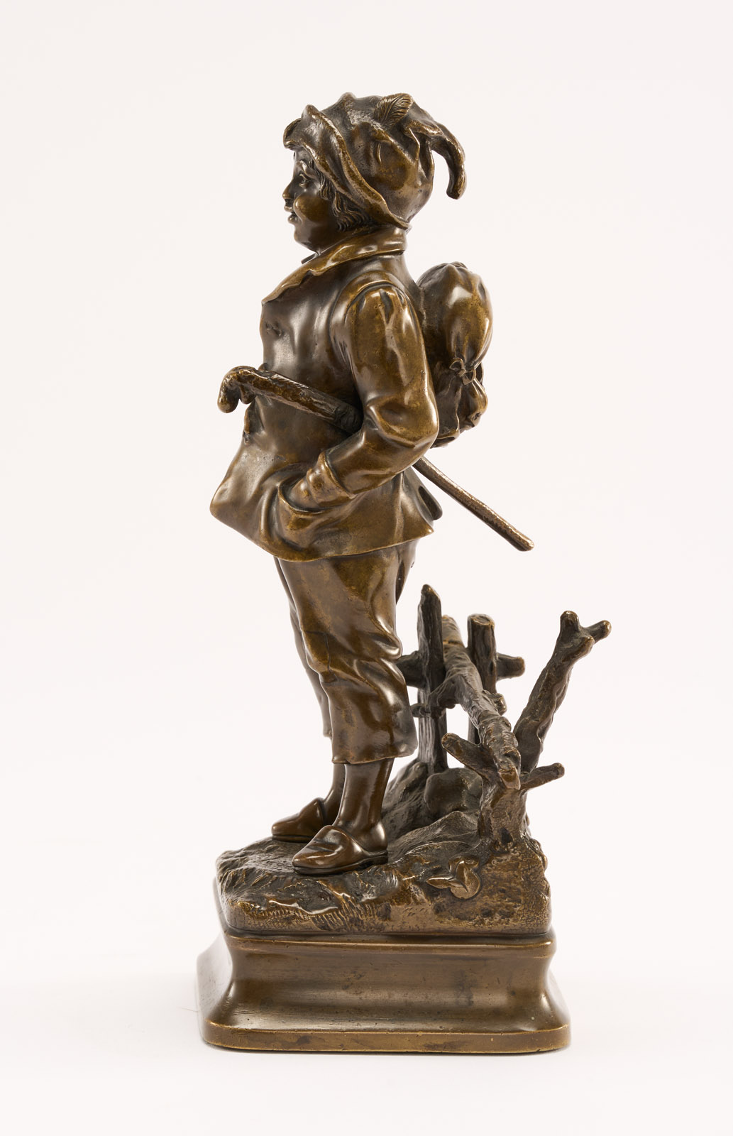 31/2240: Wiener Bronze Wandersjunge, wohl um 1900 – Bild 4