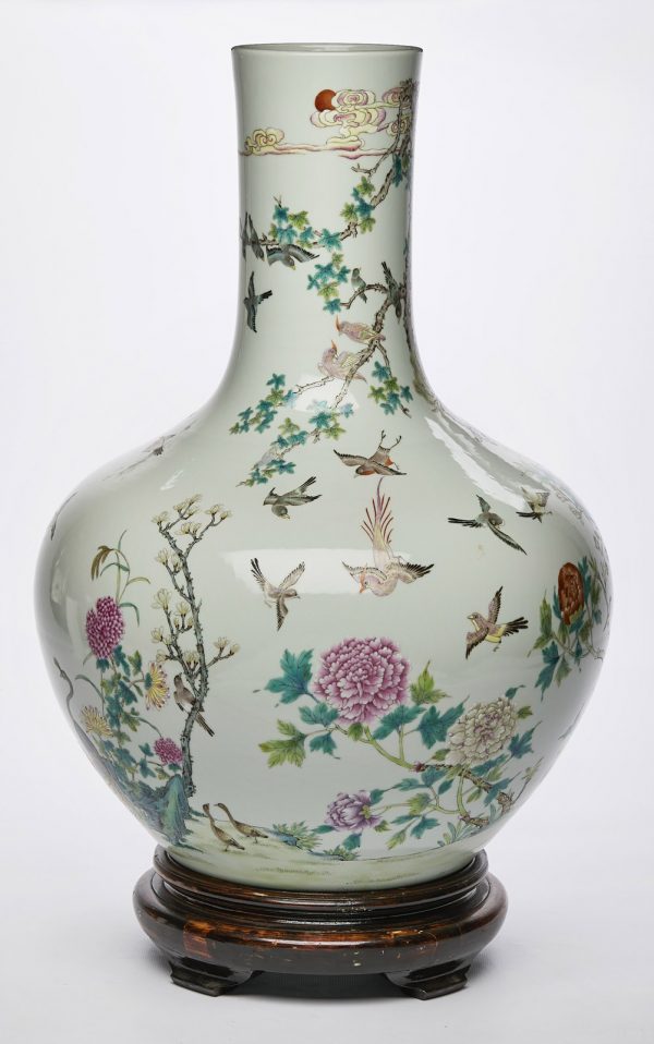 212/1003 Gr. Vase mit Vogeldekor, China wohl Anf. 20. Jh. – Bild 2