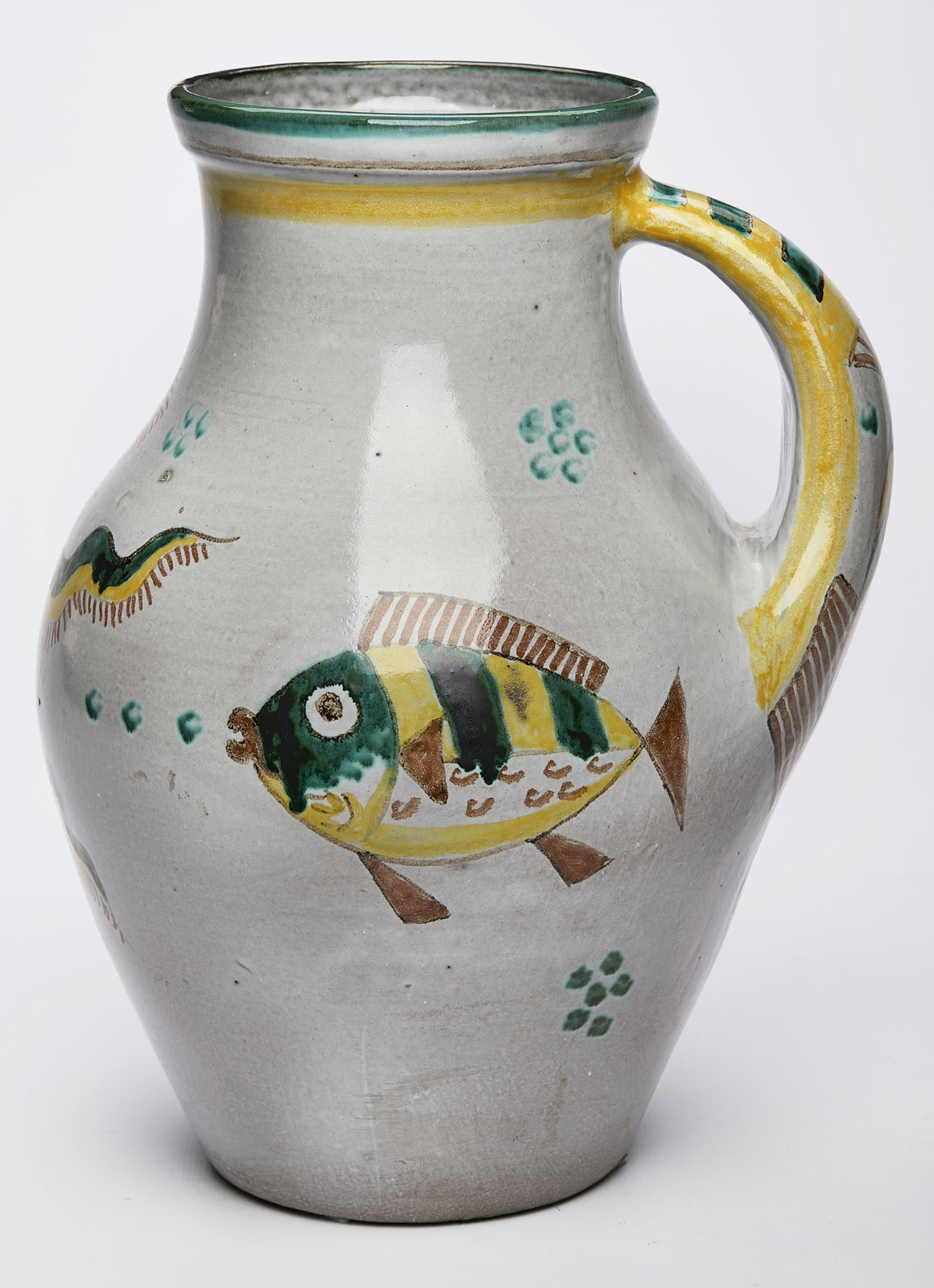 212/529 Keramikkunst Günther Stüdemann Kanne "Fische und Seestern", um 1970. – Bild 2