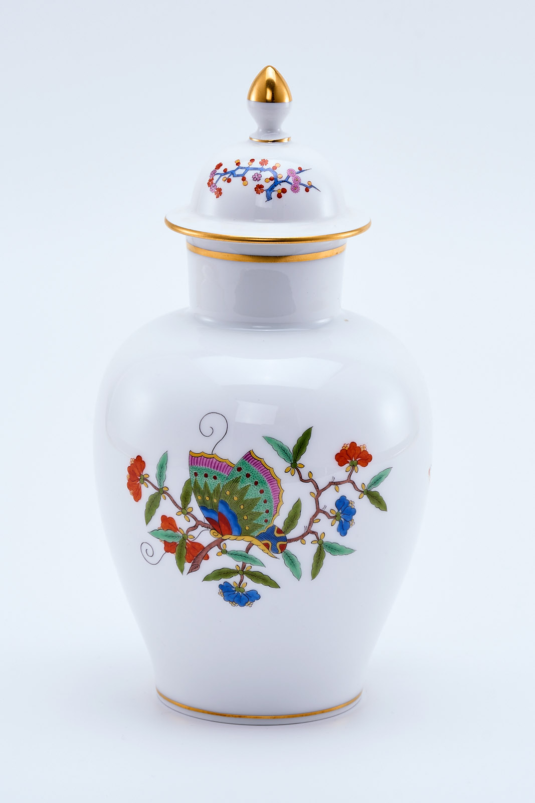 31/2178: Kl. Deckelvase "Schmetterling", Meissen 1983 – Bild 3