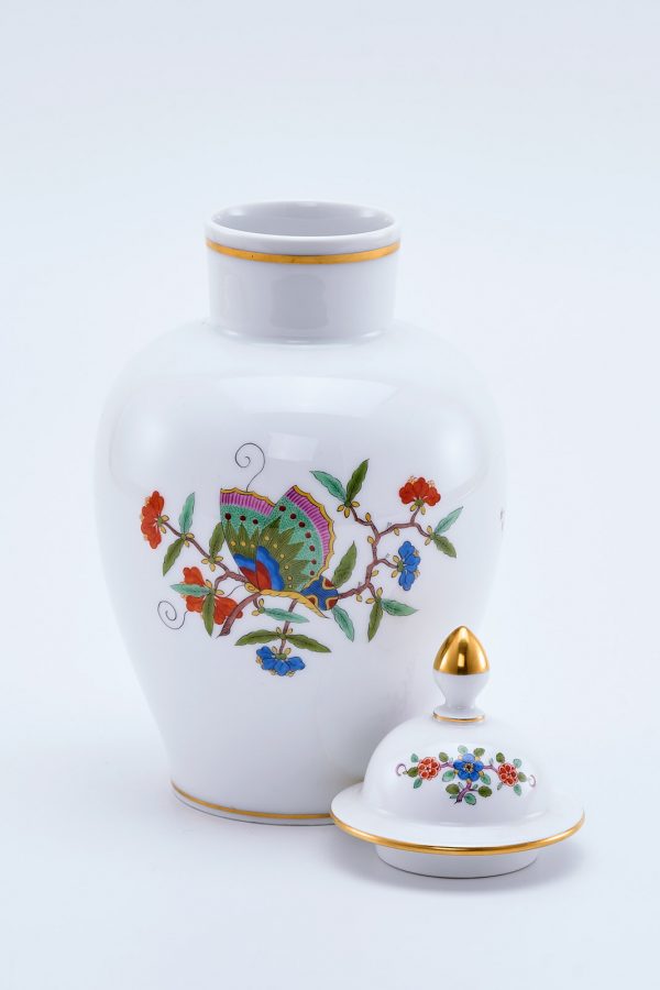 31/2178: Kl. Deckelvase "Schmetterling", Meissen 1983 – Bild 4