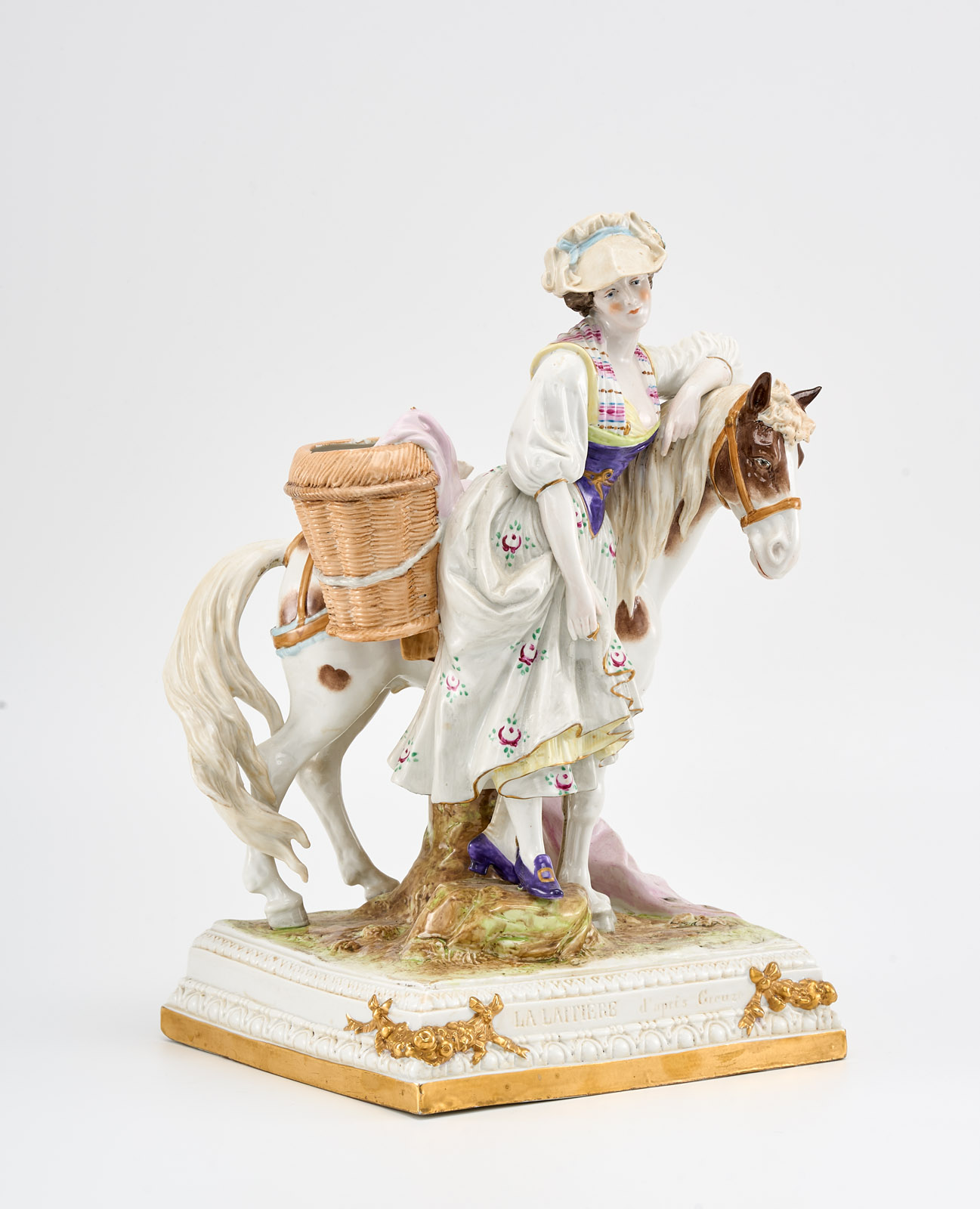 214/607 Tafelaufsatz "La Laitière"/ Das Milchmädchen, wohl Rudolstadt um 1900 – Bild 10