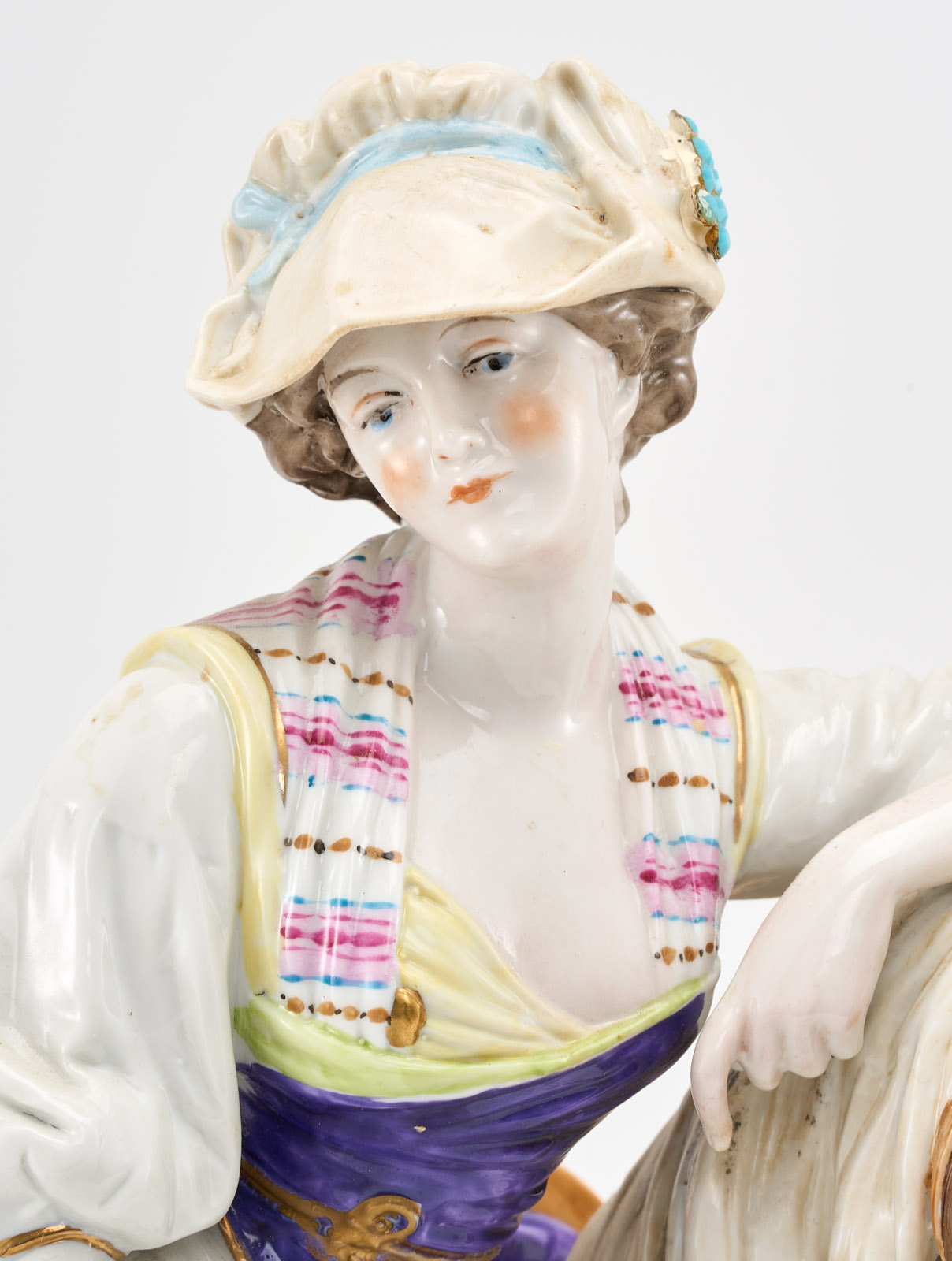 214/607 Tafelaufsatz "La Laitière"/ Das Milchmädchen, wohl Rudolstadt um 1900 – Bild 5