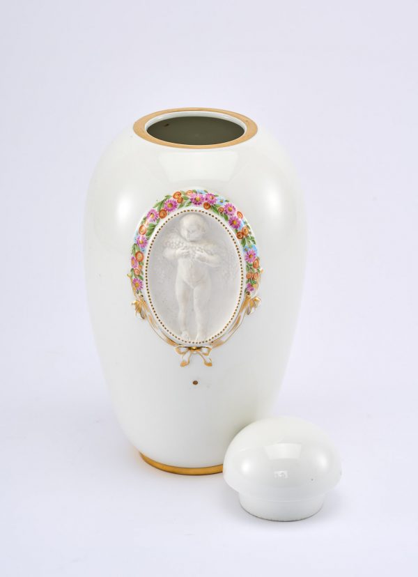 214/588 Deckelvase, Jugendstil, KPM Berlin 1914-1918 – Bild 6