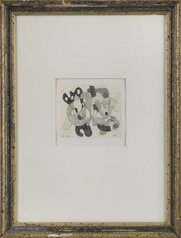 212/25 Bleistiftzeichnung Hans Bischoffshausen "o.T." 1949 – Bild 2