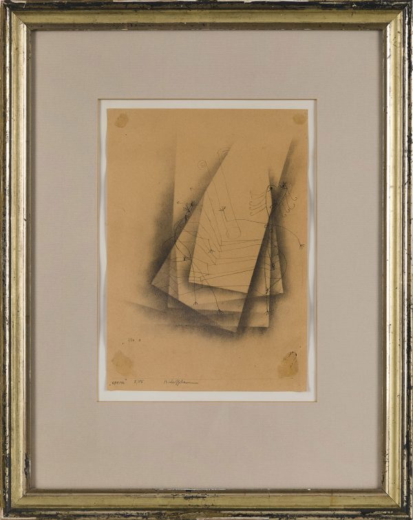 212/27 Graphitzeichnung Hans Bischoffshausen "opera" 1954 – Bild 2
