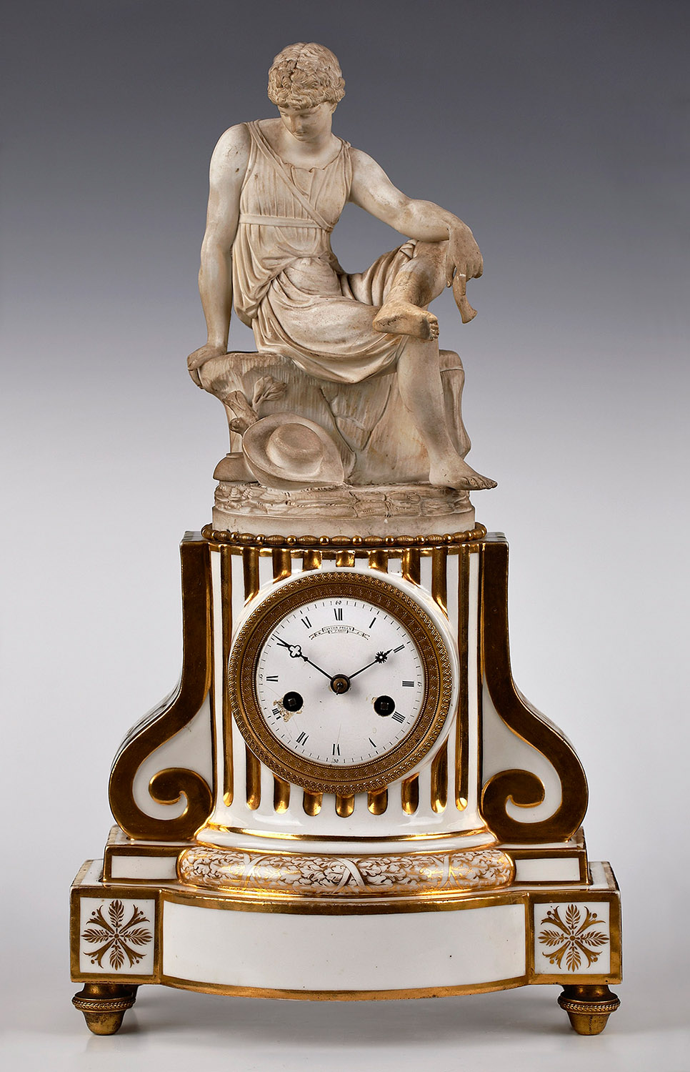 213/513: Kaminuhr "Rastender Hirte", Paris um 1810