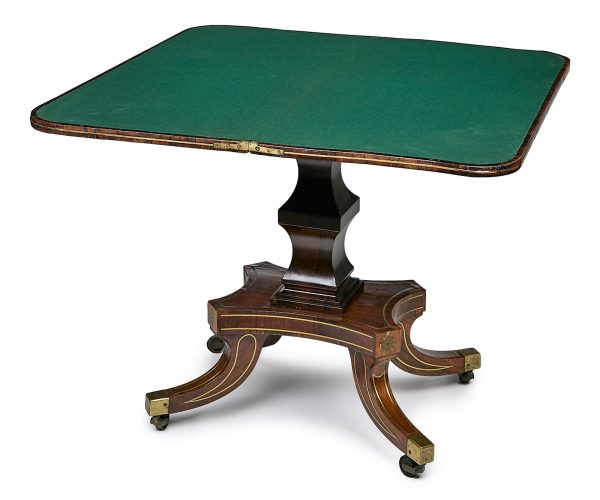 214/419 Regency-Spieltisch, England um 1820. – Bild 2