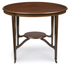 Ovaler Beistelltisch Edwardian, England um 1900