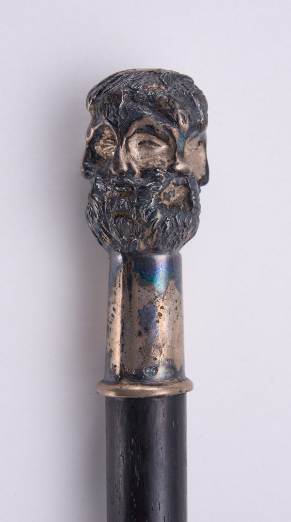 213/891: Spazierstock "Bärtige Köpfe", wohl Anf. 20. Jh. – Bild 4