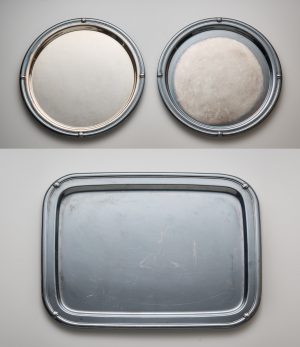 31/2282: Konvolut von 3 gr. Tabletts, WMF Ende 20. Jh.