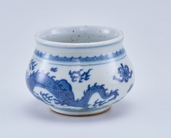 213/1166 Kl. Schale "Drache und Phönix", China wohl Mitte 19. Jh. – Bild 4