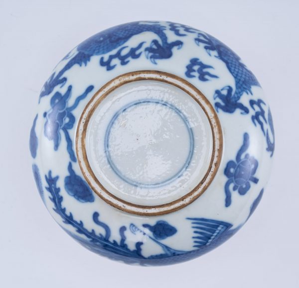 213/1166 Kl. Schale "Drache und Phönix", China wohl Mitte 19. Jh. – Bild 5