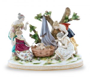 214/628 "Wer kauft Liebesgötter?", im Stil Frankenthals wohl 1. Hälfte 20. Jh.