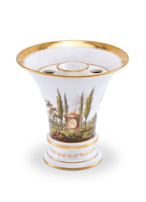 214/595 Kelchvase mit Einsatz "Treue - bis dahin",  Fürstenberg um 1820