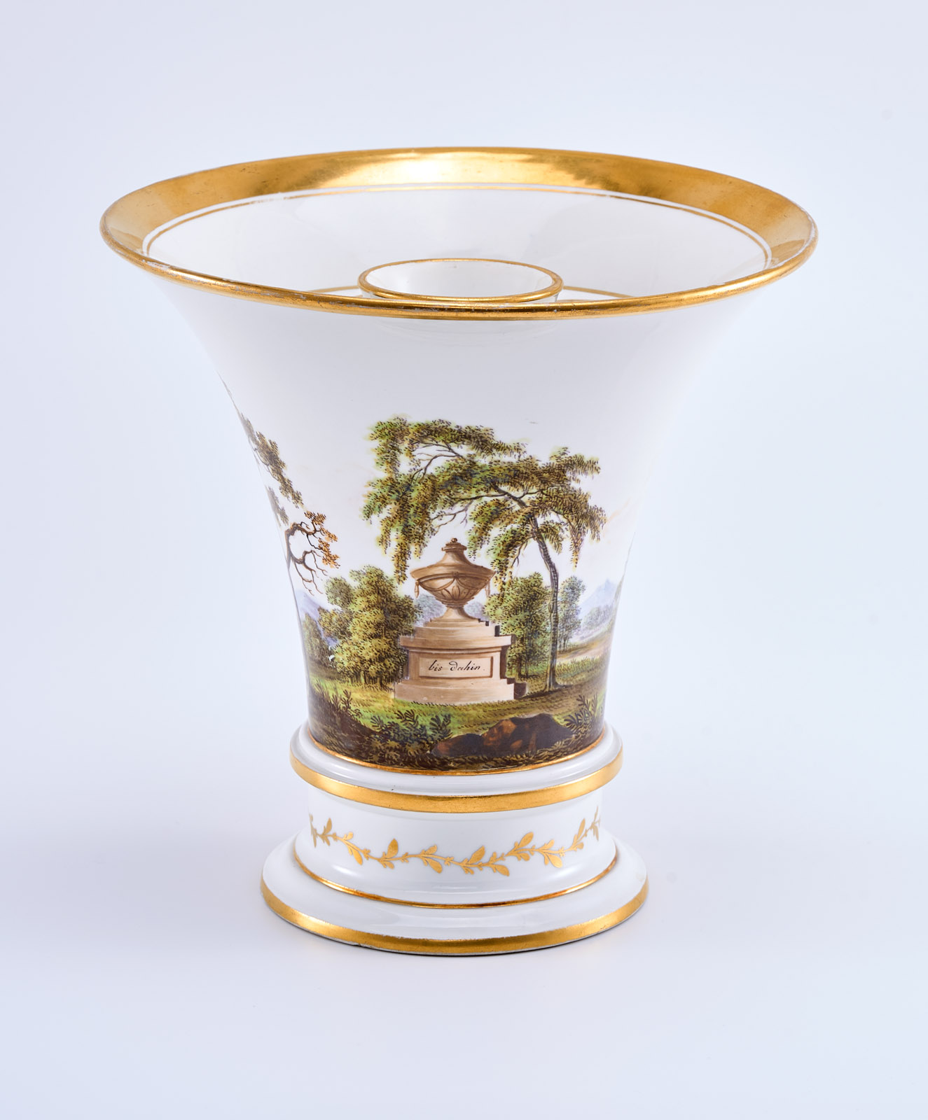 214/595 Kelchvase mit Einsatz "Treue - bis dahin",  Fürstenberg um 1820 – Bild 6