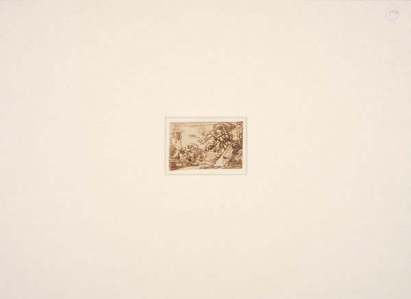 213/371: 2 Sepiafederzeichnungen Franz Kobell – Bild 3