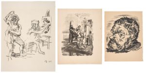 213/204: Konvolut 3 Lithographien Ludwig Meidner