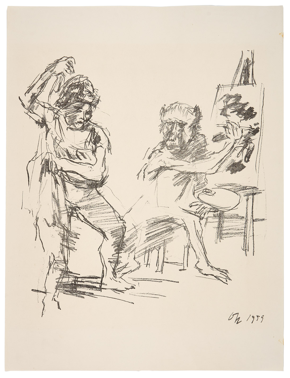 213/204: Konvolut 3 Lithographien Ludwig Meidner – Bild 2