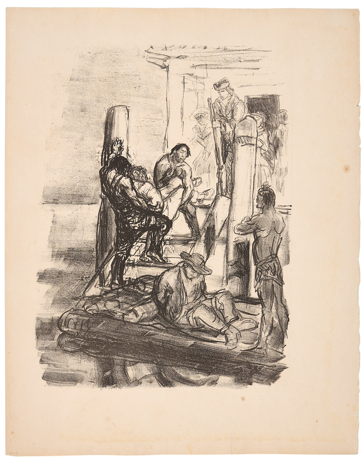 213/204: Konvolut 3 Lithographien Ludwig Meidner – Bild 3